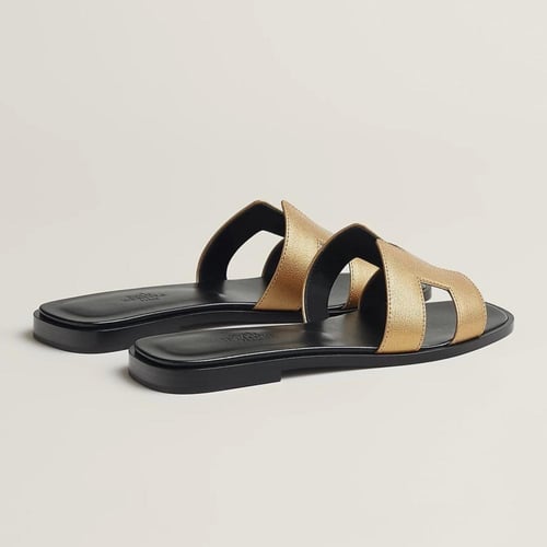 ‏ Hermès Oran Gold slipper