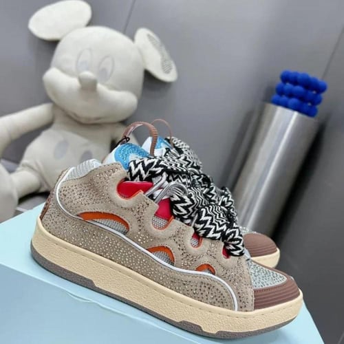 Lanvin Curb lace-up sneakers Light Brown