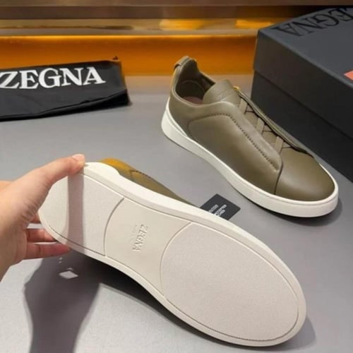 Zegna Khaki & white
