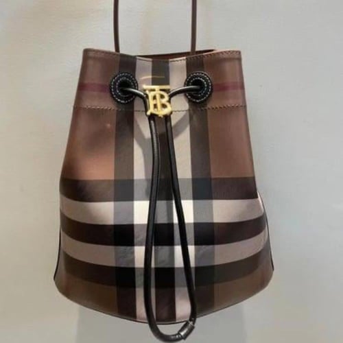 Burberry Women's Grey and Black Crossbody Bag
