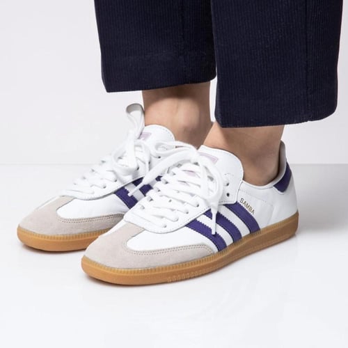 adidas Samba OG "white collegiate purple" sneakers