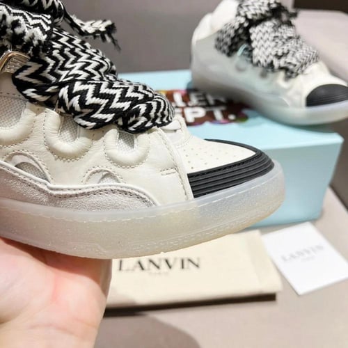 Lanvin Curb lace-up sneakers Off-White