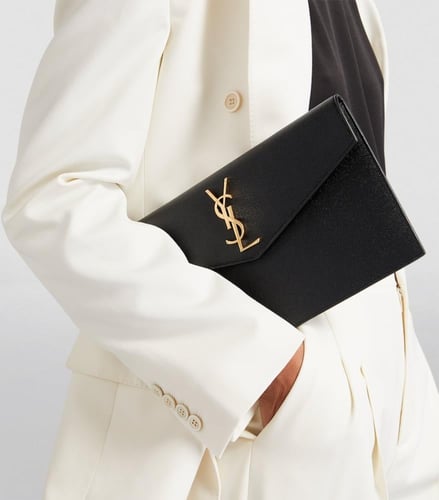 SAINTLAURENT Leather Uptown Bag-Black