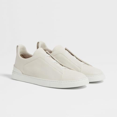 Zegna White leather