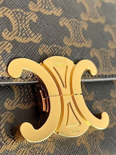 CELINE Claude Triomphe-black,Tan