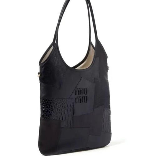 Miu Miu patchwork-design leather shoulder bag