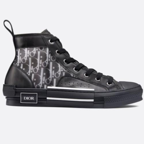 B23 HIGH-TOP SNEAKER Black and White Dior Oblique...
