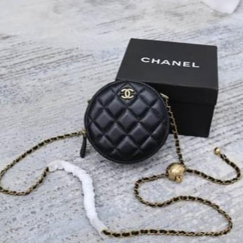 Chanel Round Vanity Bag-Black