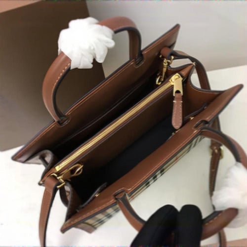 BURBERRY Mini Two-Handle Title Bag