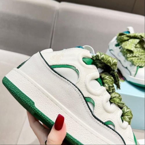 Lanvin Curb lace-up sneakers Green