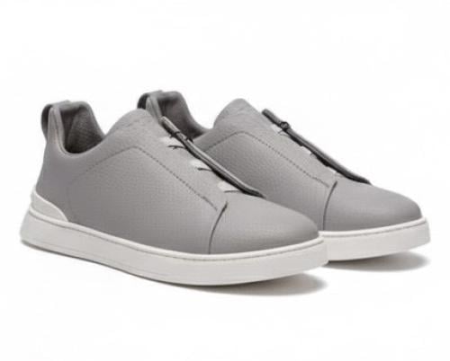 Zegna Light Grey leather