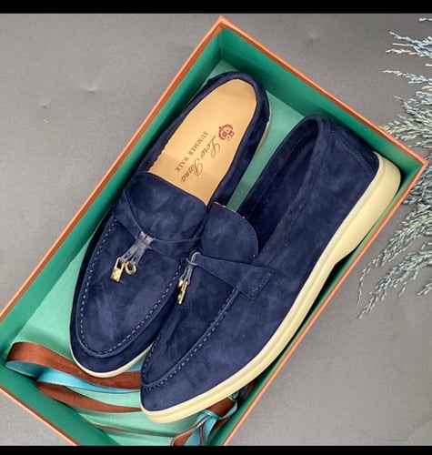 Loro piana blue navy shoes