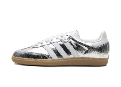 adidas Samba OG "Silver Metallic Cracked Leather"...