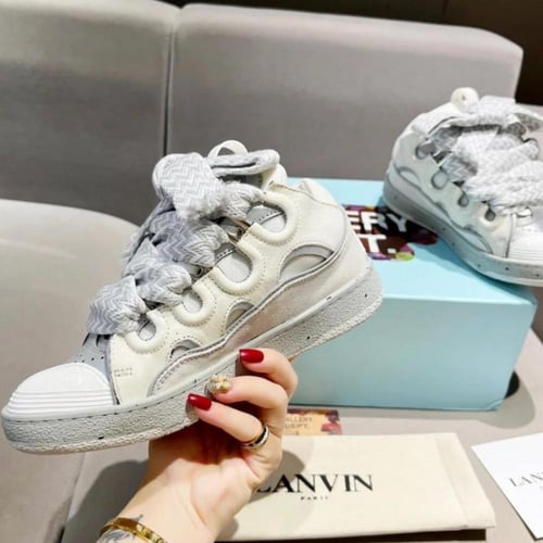 Lanvin Curb lace-up sneakers Light Gray