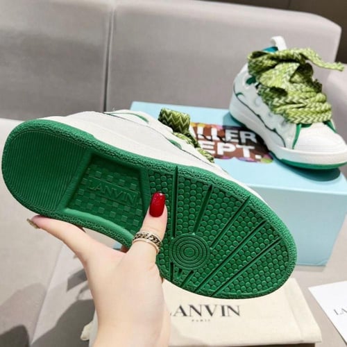 Lanvin Curb lace-up sneakers Green