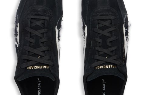 Speedcat Suede Balenciaga in Black white