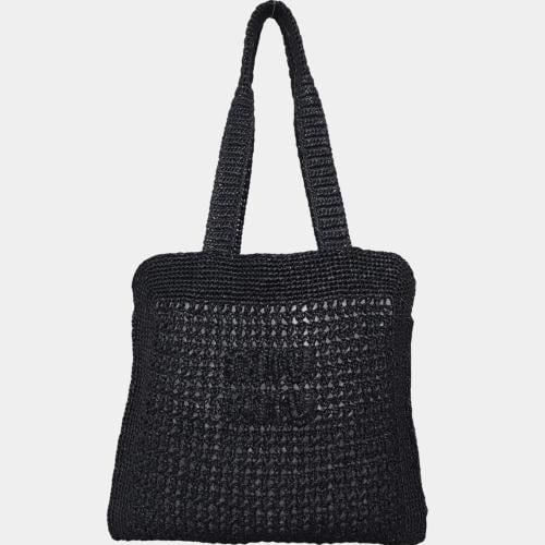 Miu Miu Crochet Raffia Tote Bag