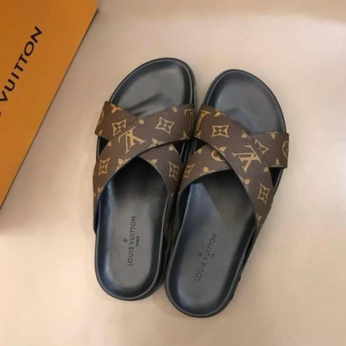 louis vuitton slippers Brown