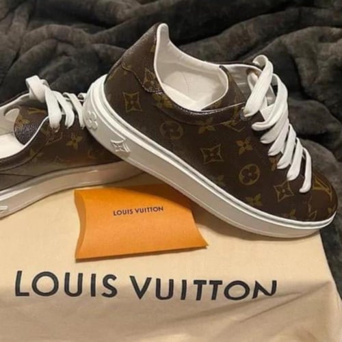 LOUIS VUITTON Time Out Sneakers Brown Monogram