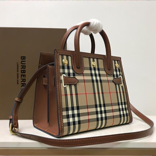 BURBERRY Mini Two-Handle Title Bag
