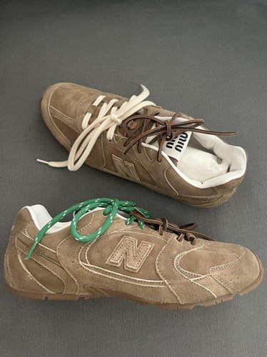 New balnce & MIU MIU catwalk style dark beige