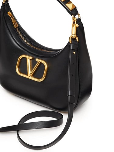 Valentino Garavani Stud Sign Hobo-Black