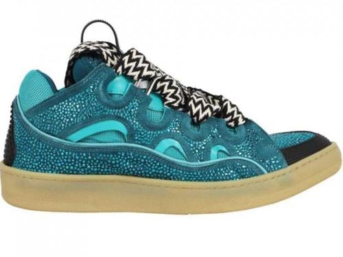 Lanvin Curb lace-up sneakers Teal