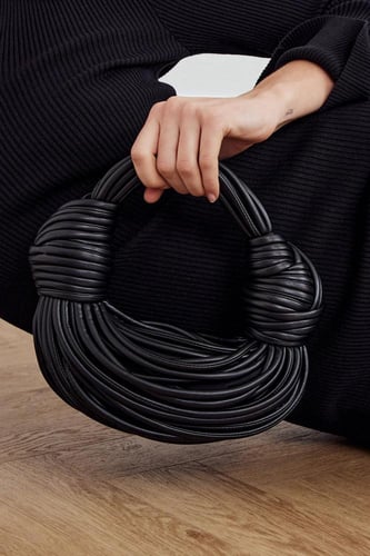 Bottega Double Knot Bag-Black