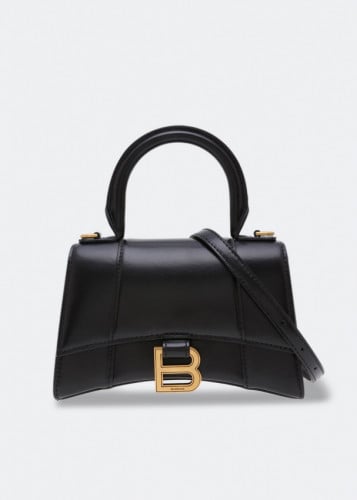 BALENCIAGA Hourglass XS top handbag - black