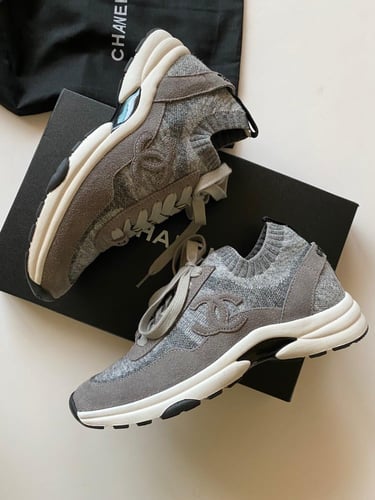 Chanel CC Low Top grey Sneakers