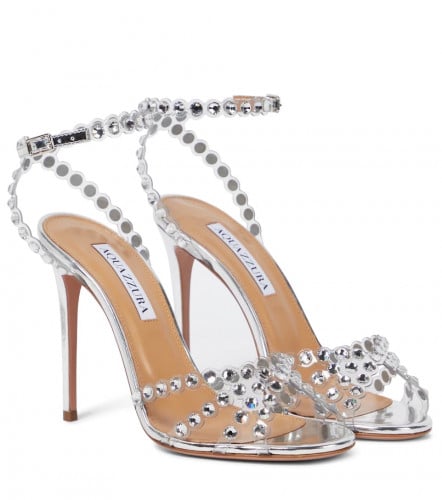 AQUAZZURA selver high heels sandals