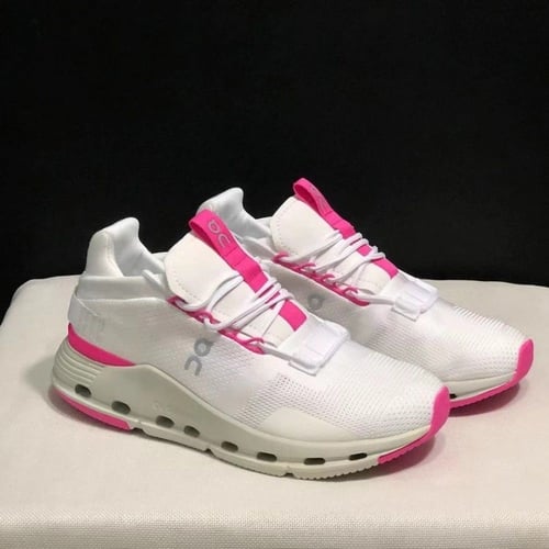 On running Cloudnova Form Sneaker in white & pink