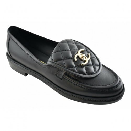 Chanel LEATHER FLATS black