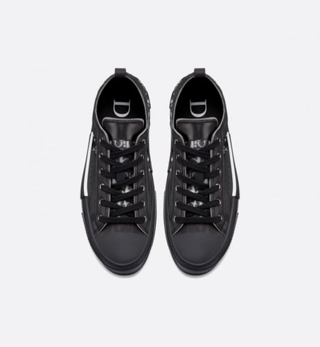 B23 LOW-TOP SNEAKER Black and White Dior Oblique C...
