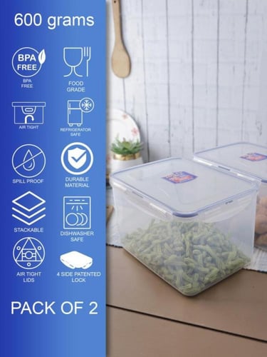 حافظة مستطيلة لوك آند لوك - 4.5 لتر - بلاستيك