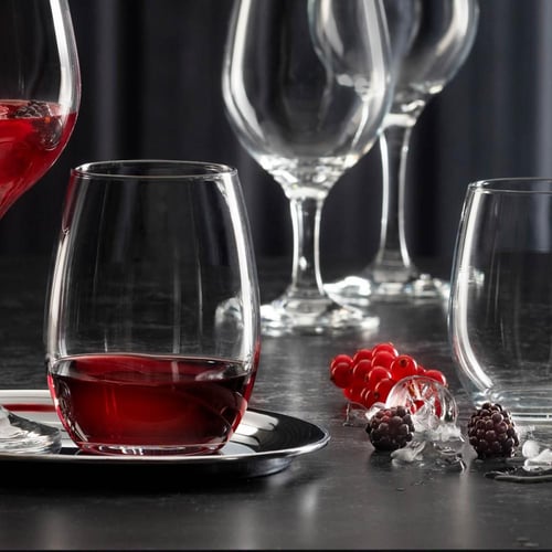 طقم كاسات ماء او عصير باشاباشي آمبير-6 قطع-440 مل