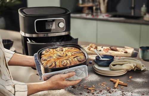 قلاية هوائية متصلة من فيليبس - HD9880/91، أسود