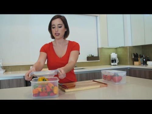 حافظة طعام مربعة لوك آند لوك - 4 لتر - بلاستيك