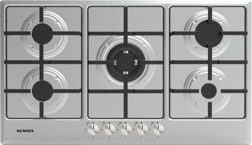 سطح غاز 5 عيون كومتيل - 60×90 سم - إشعال ذاتي