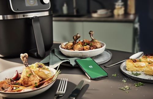 قلاية هوائية متصلة من فيليبس - HD9880/91، أسود