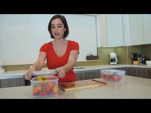 حافظة سلطة دائرية لوك آند لوك - 1.4 لتر - بلاستيك