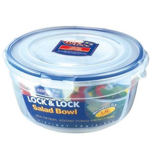 حافظة سلطة دائرية لوك آند لوك - 1.4 لتر - بلاستيك