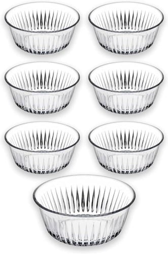 طقم وعاء تقديم زجاج باشاباشي فريزيا - 7 قطع - 2 لت...