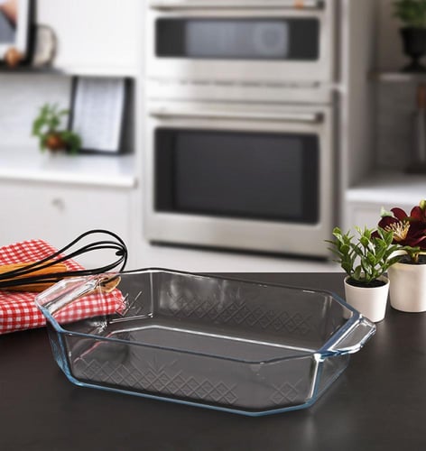 صينية مستطيلة زجاج للفرن باشاباشي بورجام - 2.7 لتر