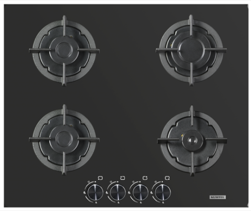 مركب كومتيل - أسود غاز - زجاج - 4 شعلات - إشعال ذا...