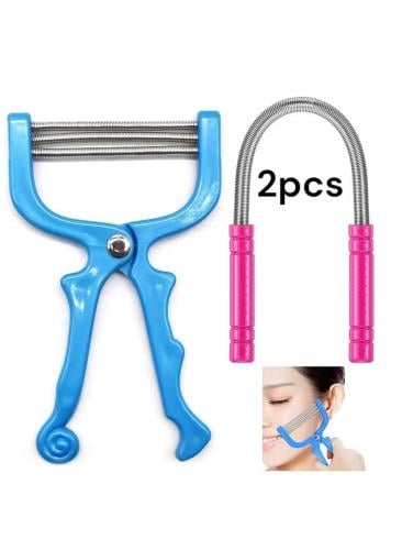أمجموعةمن داة إزالة شعر الوجه اليدوية للنساء، مزيل...