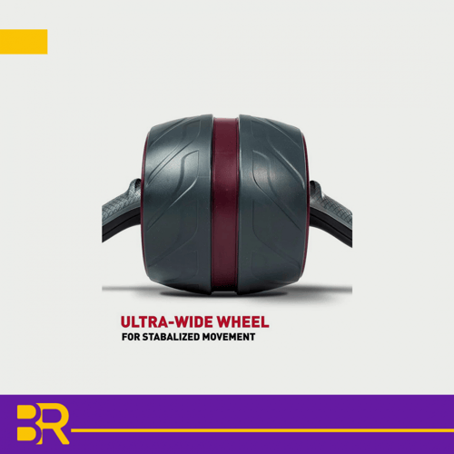 عجلة تمارين البطن مزدوجة بعجلات عريضة وثبات عالي م...