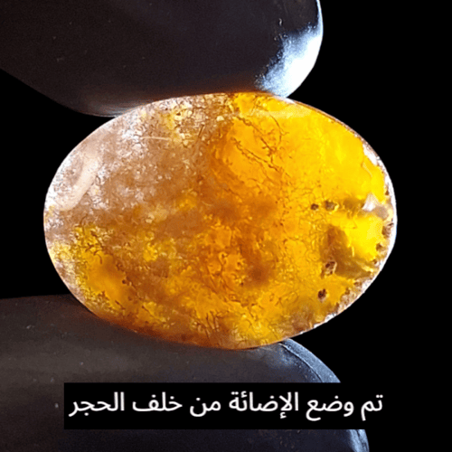 حجر عقيق طحلبي مشجر احمر