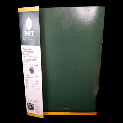 حجر عقيق طبيعي مفحوص و موثق بشهادة مختبر