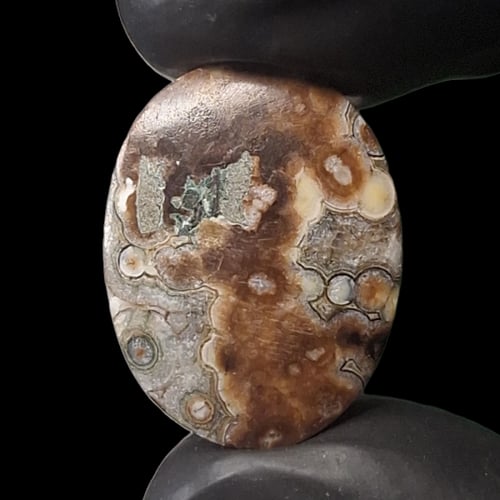 حجر عقيق داؤدي مصور مثل دايناصور ذو الرقبة الطويلة...